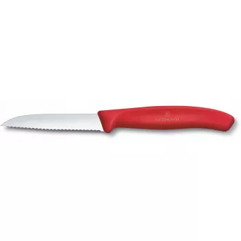 Küchenmesser Victorinox Swiss Classic 8 cm Gemüsemesser, roter Griff