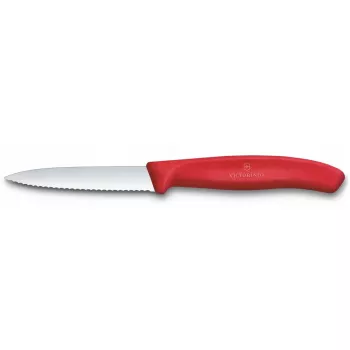 Küchenmesser Victorinox Swiss Classic 8 cm Gemüsemesser rot – 8 cm Klinge, Kunststoffgriff