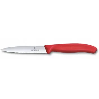 Küchenmesser Victorinox Swiss Classic 10 cm Gemüsemesser, roter Griff