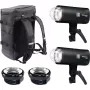 Studio-Entfesselter-Blitzkit Elinchrom THREE DUAL — 2 Blitze (Modell 20942.2)