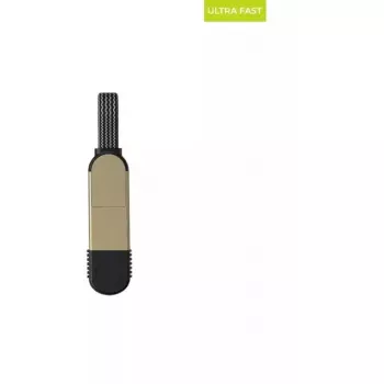 USB-Lade- und Datenkabel Rolling Square inCharge X Beige, kompaktes einziehbares Design