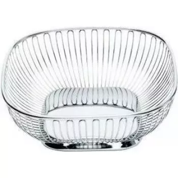 Servierkorb Alessi 845 Quadratisch Edelstahl 230x230 mm