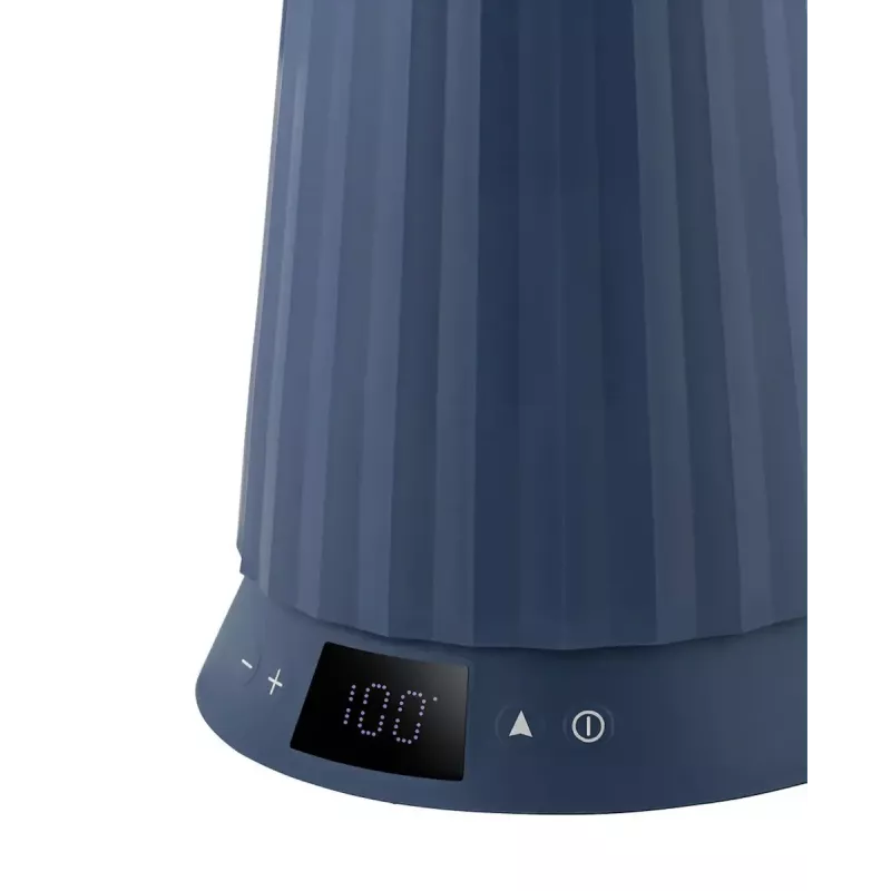 Elektrischer Wasserkocher Alessi Plissé 1,0 L 2200 W blau, thermoplastisches Harz, verdeckter Sockel, automatische Abschaltung