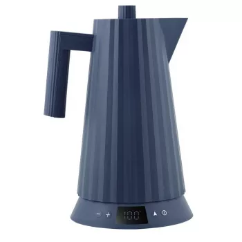 Elektrischer Wasserkocher Alessi Plissé 1,0 L 2200 W blau, thermoplastisches Harz, verdeckter Sockel, automatische Abschaltung