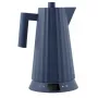 Elektrischer Wasserkocher Alessi Plissé 1,0 L 2200 W blau, thermoplastisches Harz, verdeckter Sockel, automatische Abschaltung