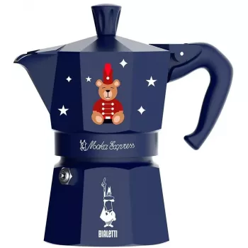 Espressokocher BIALETTI Moka Express 1 Tasse blau Joyful Memories