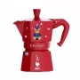 Moka-Kanne BIALETTI Moka Express 3-Tassen (150 ml) Rote Espressokanne für den Herd