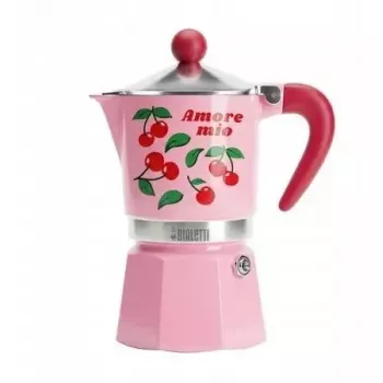 Moka-Kanne BIALETTI Rainbow 3 Tassen Fruit Vibes – Pink