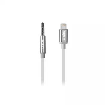 Audiokabel SBS TEADAPTIPJACK35W 1m 3,5mm Lightning Weiß