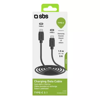 Daten- und Ladekabel SBS TECABLETCC31K USB C 1,5 m USB 3.2 Gen 1
