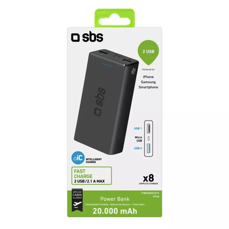 Powerbank SBS TTBB20000FASTK 20000 mAh