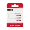 Mobiles Kabel SBS TEINTJACKTYCFMW Weiß 0,09 m 3,5 mm USB-C