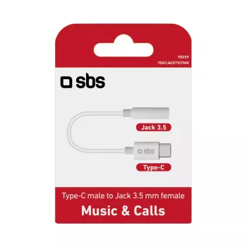 Mobiles Kabel SBS TEINTJACKTYCFMW Weiß 0,09 m 3,5 mm USB-C