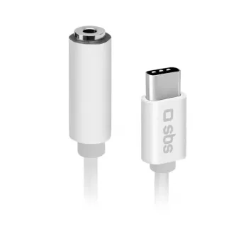 Mobiles Kabel SBS TEINTJACKTYCFMW Weiß 0,09 m 3,5 mm USB-C