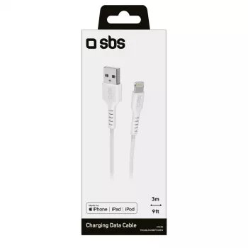 Lightning-Kabel SBS TECABLEUSBIP5389W 3 m Weiß USB A