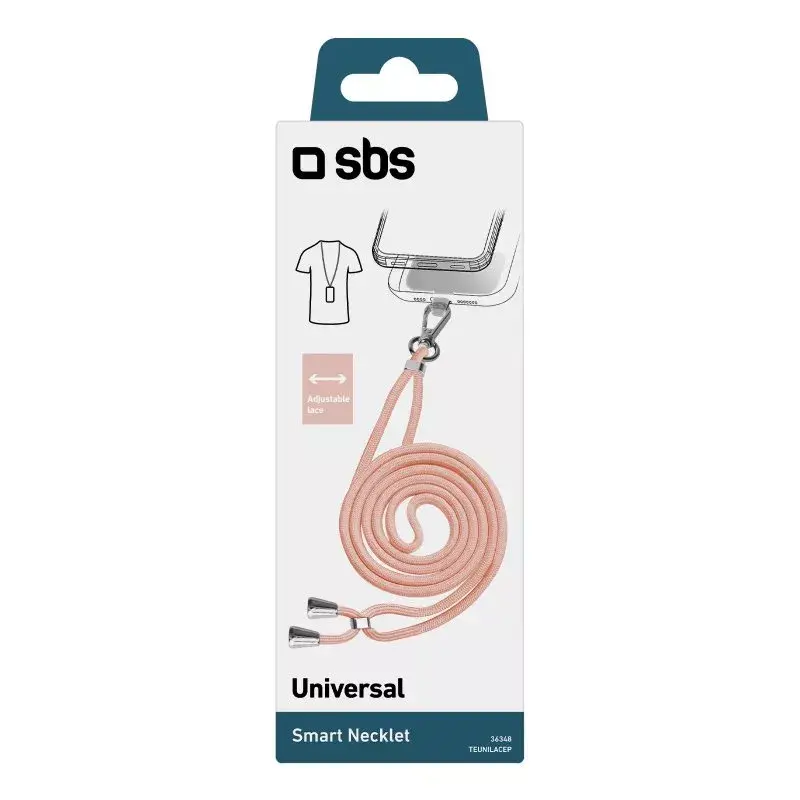 Handytrageband SBS TEUNILACEP, pink, Stoff, 1 Stück, Länge (Packung) 200 mm