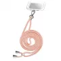Handytrageband SBS TEUNILACEP, pink, Stoff, 1 Stück, Länge (Packung) 200 mm