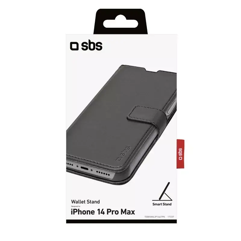 Wallet-Hülle SBS TEBKWALIP1467PK für iPhone 14 Pro Max 17 cm Schwarz
