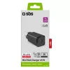 SBS Mobile Ladegerät für Innenräume TETRGAN1C65W – 100–240V, 1x USB-C, schwarz, für Smartphone Tablet Laptop Smartwatch Kopfhörer