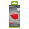 Ladegerät SBS Mobile TETRGAN1C20R — 20W USB‑C AC Indoor‑Ladegerät für Smartphone, Tablet, Smartwatch, Kopfhörer (rot)