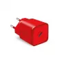 Ladegerät SBS Mobile TETRGAN1C20R — 20W USB‑C AC Indoor‑Ladegerät für Smartphone, Tablet, Smartwatch, Kopfhörer (rot)