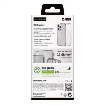 Abdeckung SBS TESKINIP1561PT für iPhone 15 Pro 15,5 cm Transparent