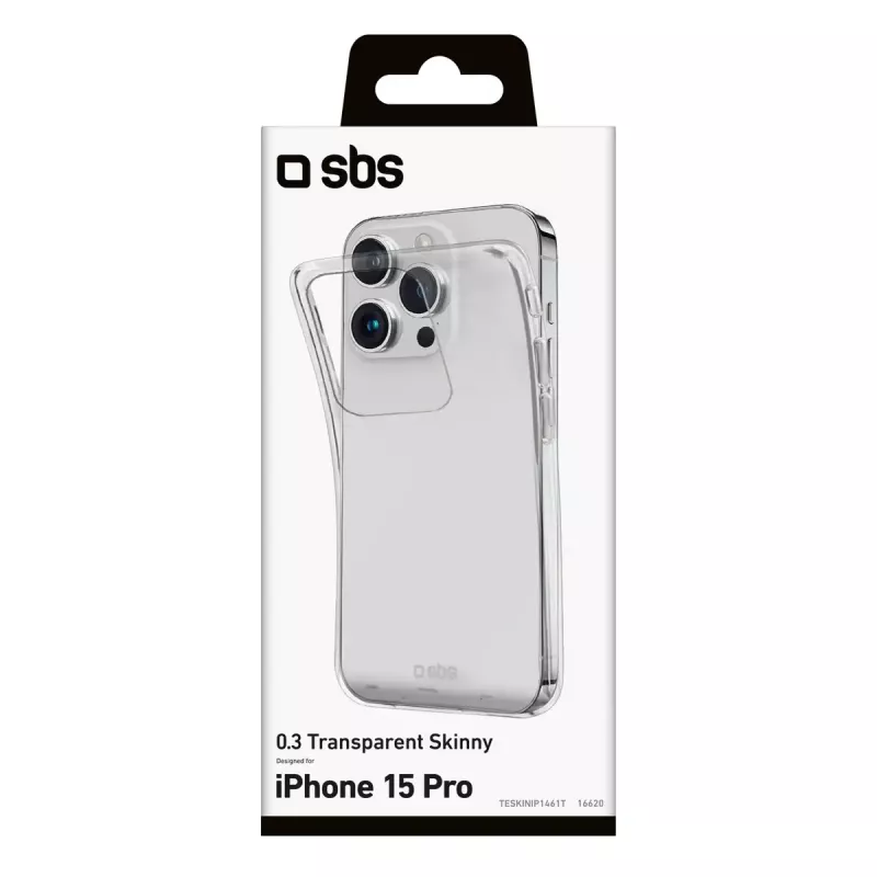 Abdeckung SBS TESKINIP1561PT für iPhone 15 Pro 15,5 cm Transparent