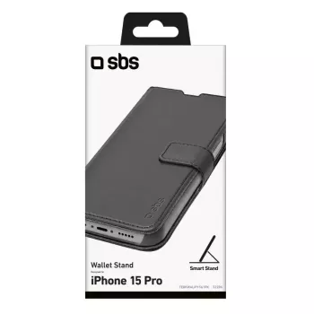 Wallet Case SBS TEBKWALIP1561PK für iPhone 15 Pro 6,1 Zoll Schwarz