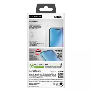 Bildschirmschutz SBS TESCRGLIP1561P Apple iPhone 15 Pro Gehärtetes Glas