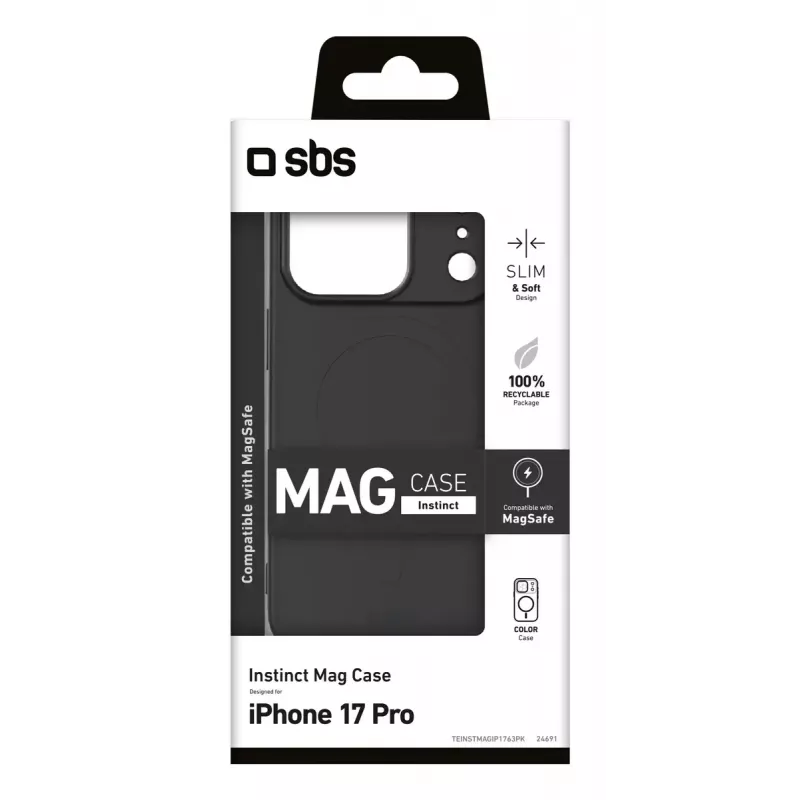 Abdeckung-Handyhülle SBS TEINSTMAGIP1763PK für Apple iPhone 17 Pro 15,9 cm (6,28 Zoll) Schwarz