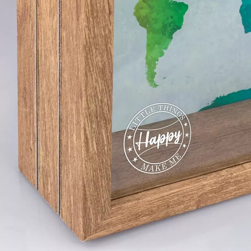 Spardose ZEP RM4545 Braun Glas Metall Holz 210x65x170 mm