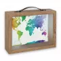 Spardose ZEP RM4545 Braun Glas Metall Holz 210x65x170 mm