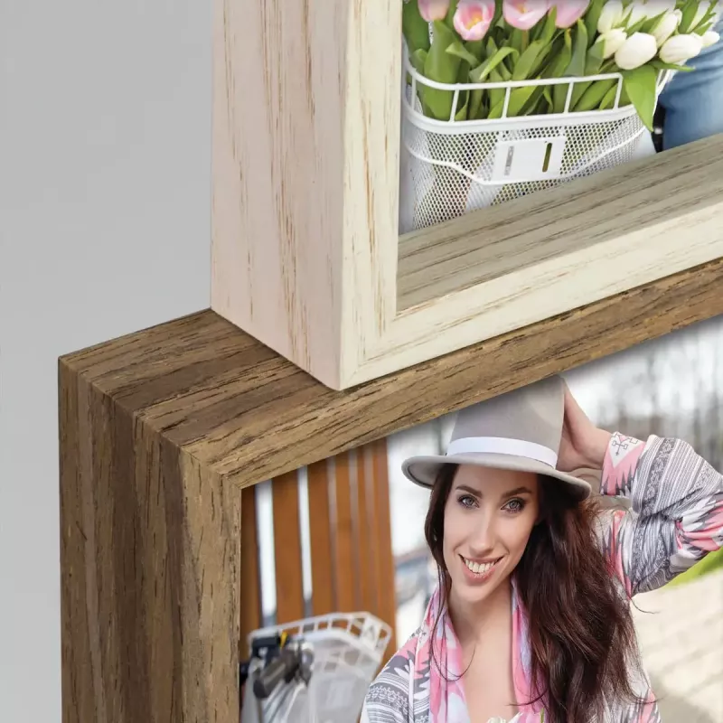 Bilderrahmen-Set ZEP Montreaux 12Q Holz Beige Braun 450 x 580 mm