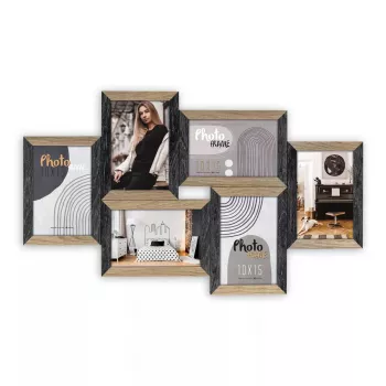 Bilderrahmen-Set ZEP Vercelli Schwarz Braun MDF 535x320 mm