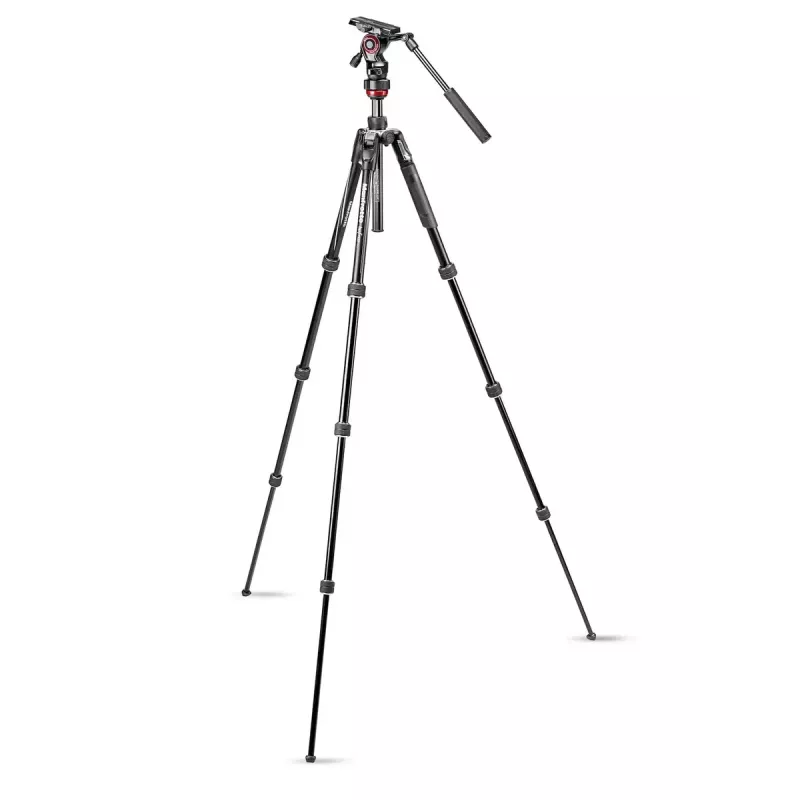 Stativ Manfrotto MVKBFRT-LIVE Digital-/Filmkameras 3 Beine Schwarz Rot Silber