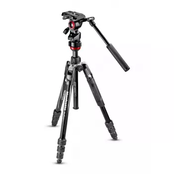 Stativ Manfrotto MVKBFRT-LIVE Digital-/Filmkameras 3 Beine Schwarz Rot Silber