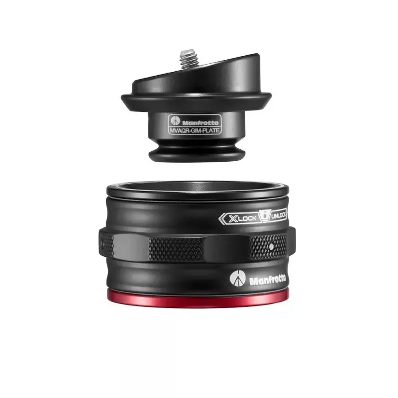 Montageplatte Manfrotto MVAQR-GIM-PLATE Aluminium Schwarz 50 mm x 35 mm