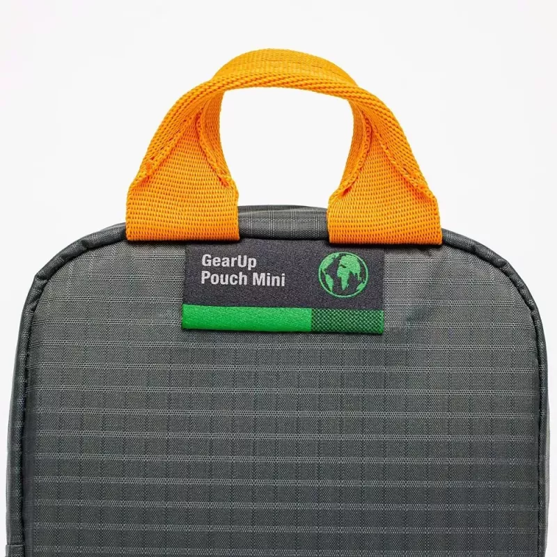 Lowepro GearUp Pouch Mini Tasche Nylon Polyester Ripstop Grau Orange