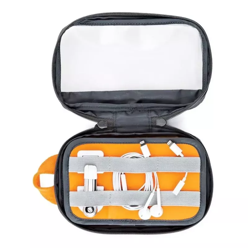 Lowepro GearUp Pouch Mini Tasche Nylon Polyester Ripstop Grau Orange