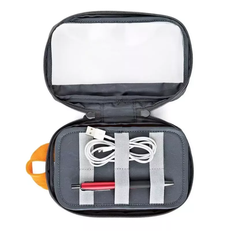 Lowepro GearUp Pouch Mini Tasche Nylon Polyester Ripstop Grau Orange