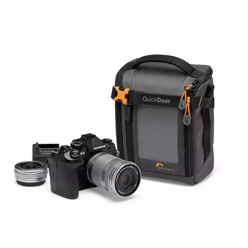 Kompaktes Etui Lowepro GearUp Creator Box M II Schwarz Grau