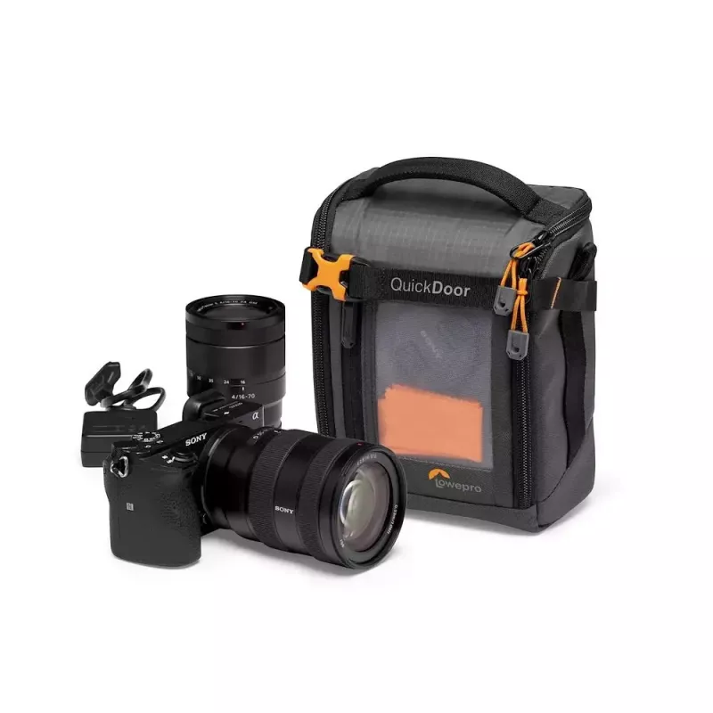 Kompaktes Etui Lowepro GearUp Creator Box M II Schwarz Grau