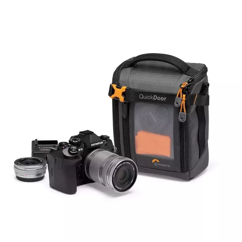 Kompaktes Etui Lowepro GearUp Creator Box M II Schwarz Grau