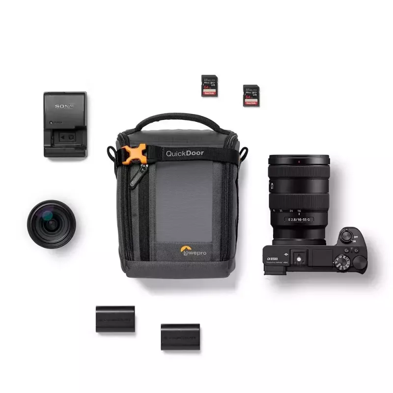 Kompaktes Etui Lowepro GearUp Creator Box M II Schwarz Grau
