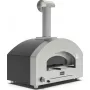 Pizzaofen Alfa Forni Futuro 2 Pizze Hybrid Silber Schwarz — Hybrid-Pizzaofen für 2 Pizzen, Außenbereich