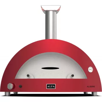 Holzbefeuerter Pizzaofen Alfa Forni Moderno 5 Pizze Rot – Kapazität für 5 Pizzen, holzbefeuert