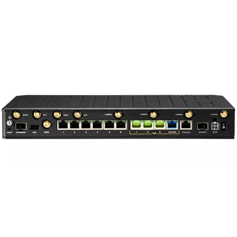 CradlePoint Wireless-Router E300C-18B mit NetCloud Enterprise Branch — Wi‑Fi 6 Dualband, 10GbE, 4G LTE, 5x RJ‑45