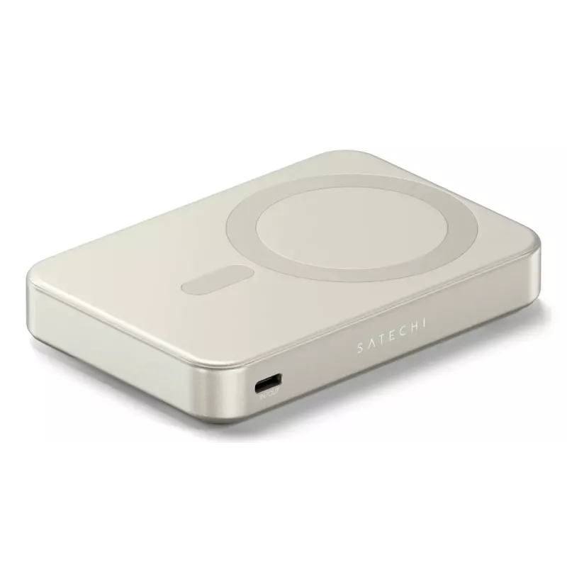 Tragbare Powerbank Satechi ST-B10Q2SW 10000 mAh, kabelloses Laden, Sand