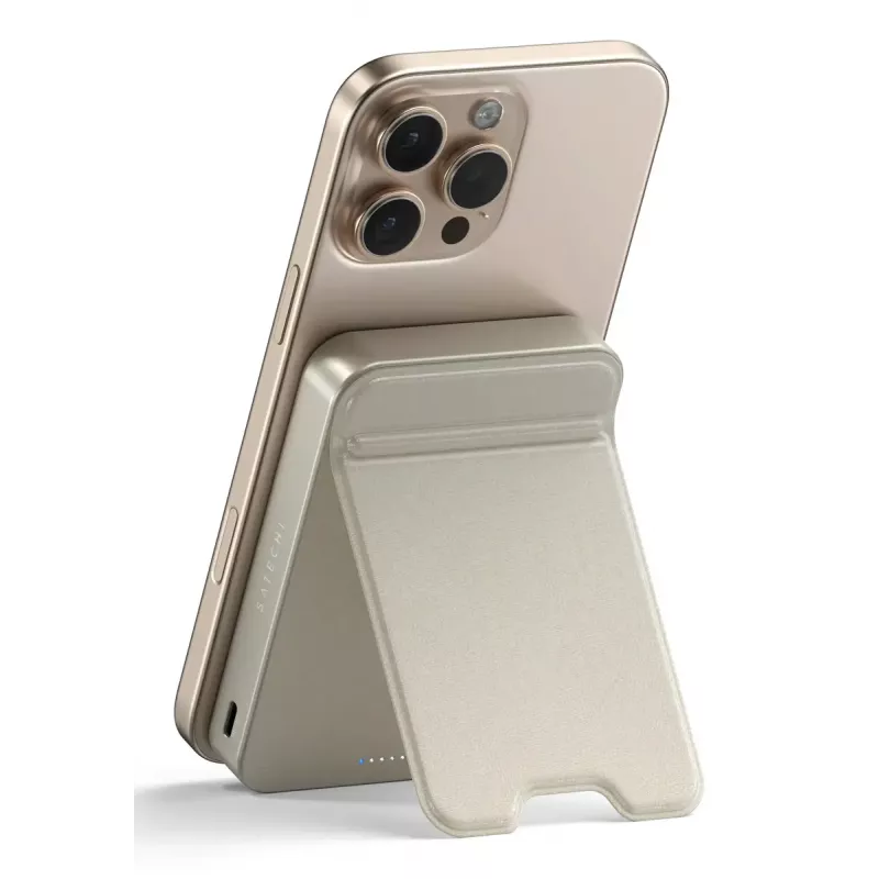 Tragbare Powerbank Satechi ST-B10Q2SW 10000 mAh, kabelloses Laden, Sand