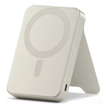 Tragbare Powerbank Satechi ST-B10Q2SW 10000 mAh, kabelloses Laden, Sand